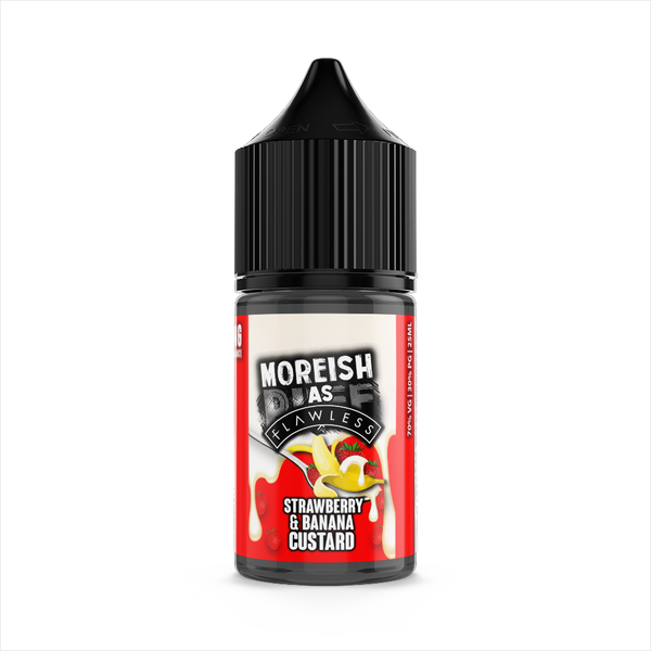 Moreish As Flawless Strawberry Banana Custard 0mg 25ml Shortfill E-Liquid